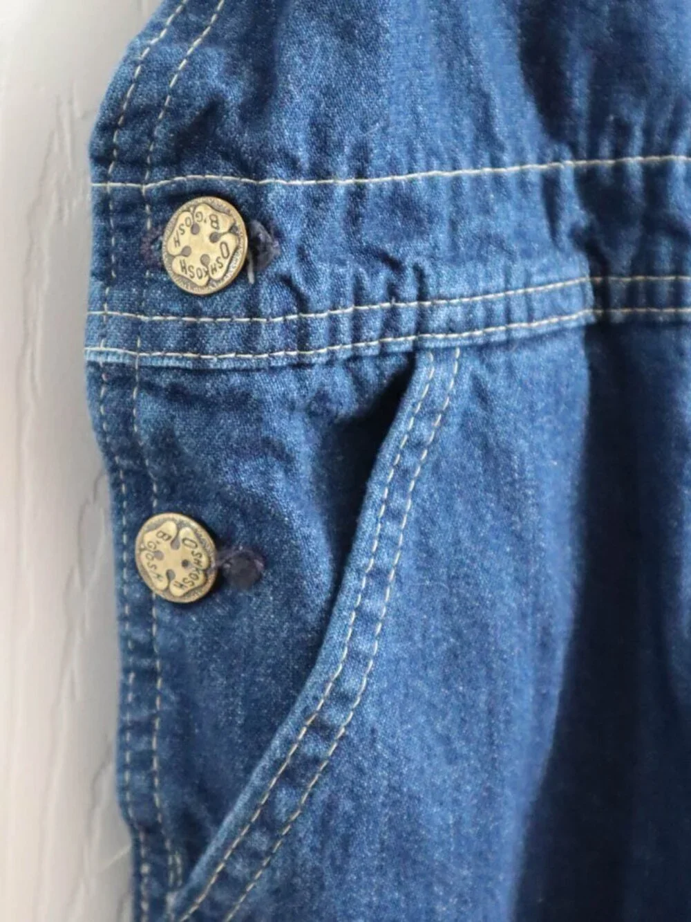 Vintage OshKosh B’gosh Vestbak Overalls Kids Size 12 Made USA 70s 80s Denim